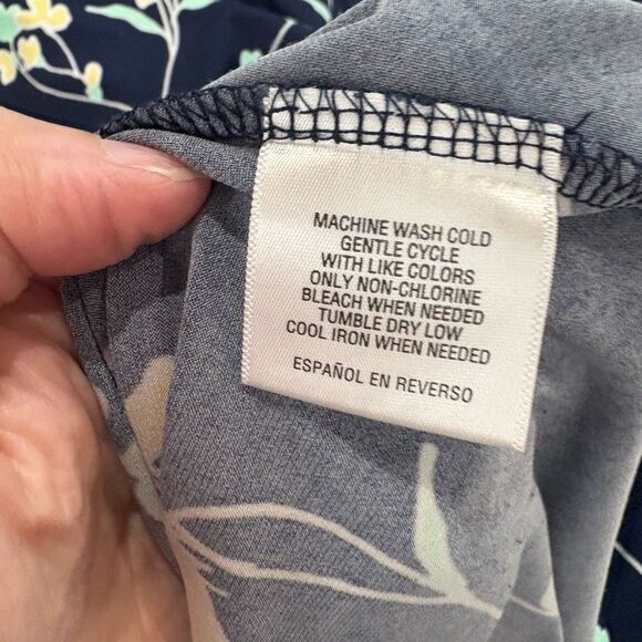 Charter‎ Club Navy Blue Floral Sleeveless Midi Dress 3X - Picture 10 of 11